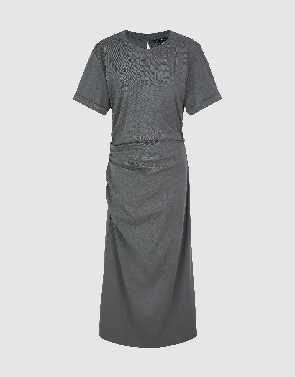 Ruched U Neck Skinny Dress