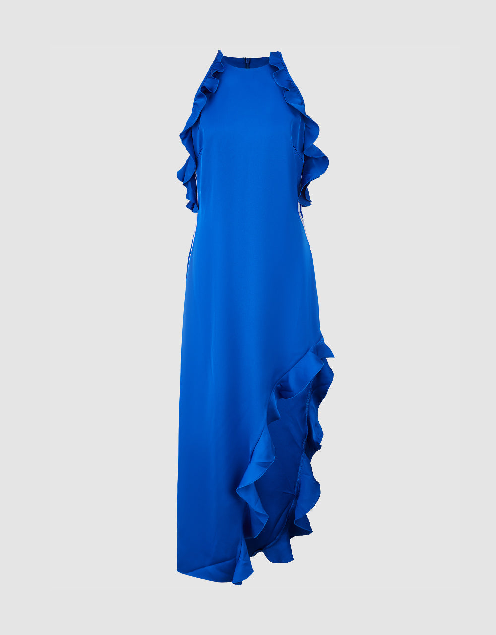 Ruffle Hem Sleeveless Skinny-Fit Dress