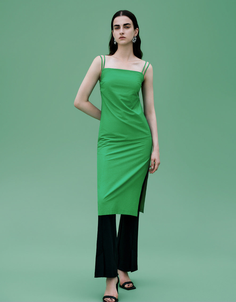 Sleeveless Midi Skinny Dress