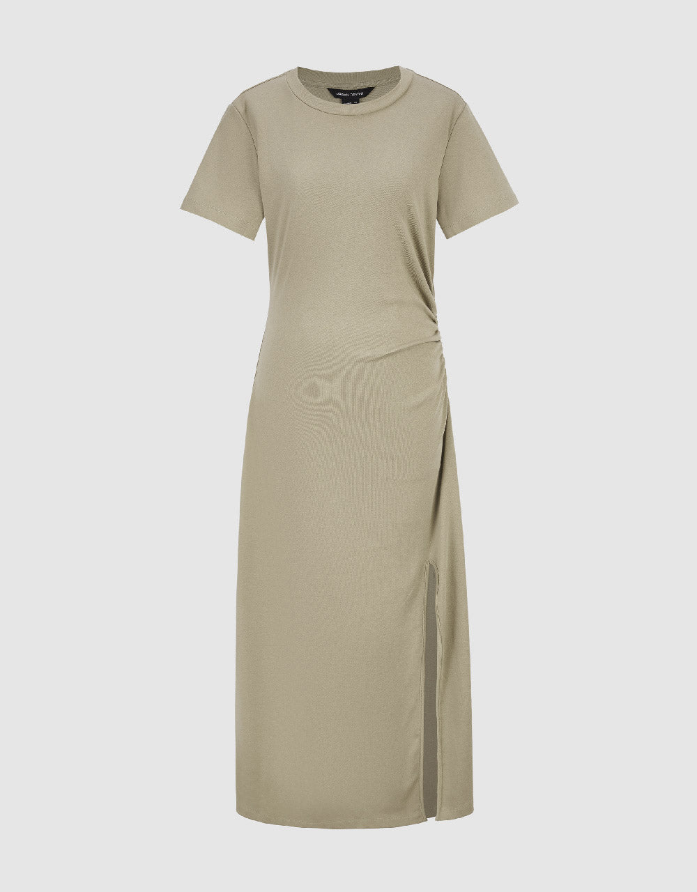 Split Hem Crew Neck Skater Dress