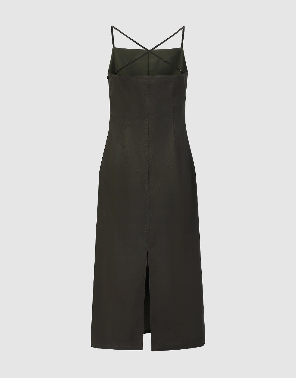 Sleeveless Off-Shoulder Straight Midi Dress