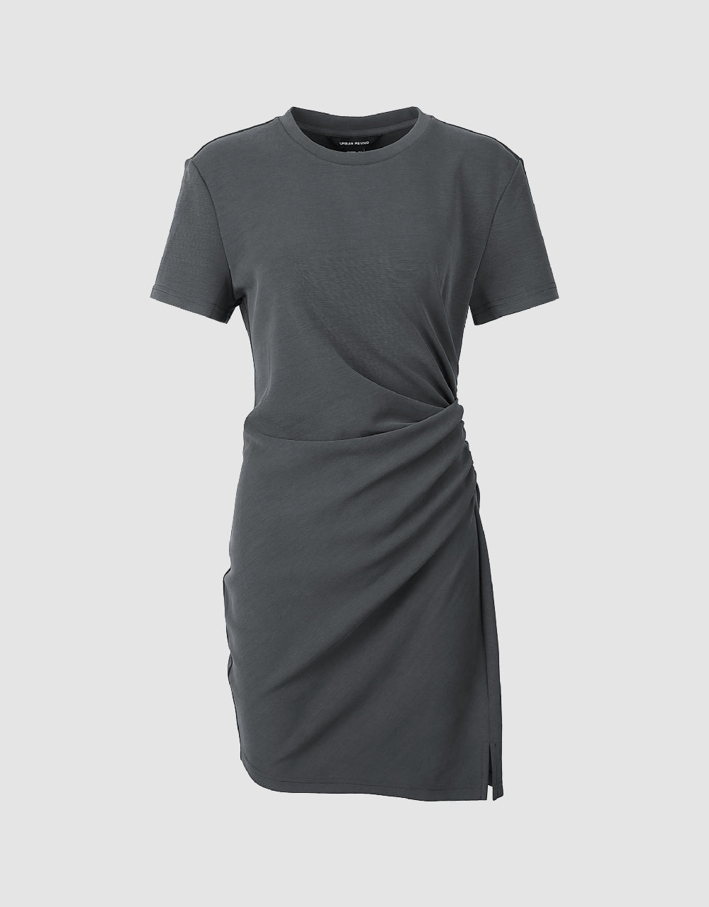 Asymmetric Ruched Straight Dress