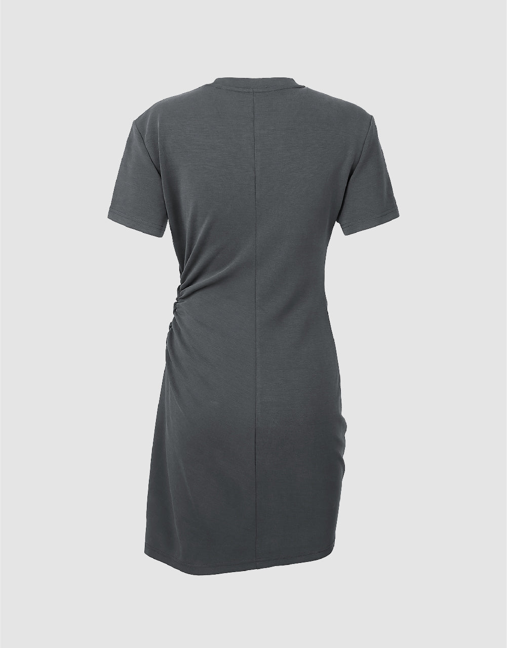Asymmetric Ruched Straight Dress