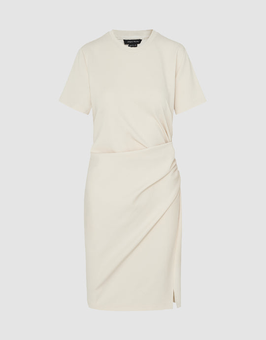 Asymmetric Ruched Straight Dress