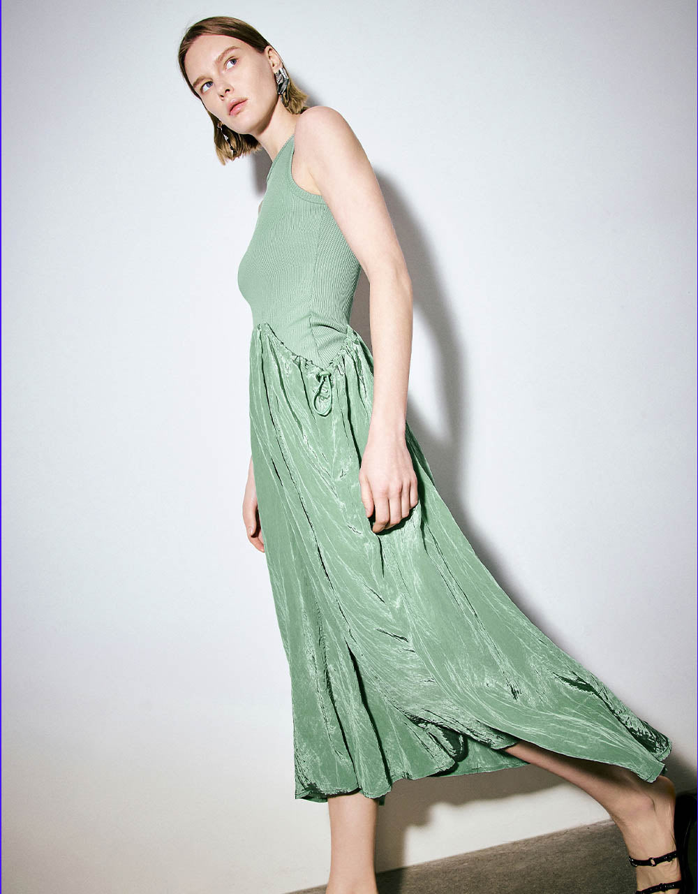 Crew Neck Skinny Knitted Dress