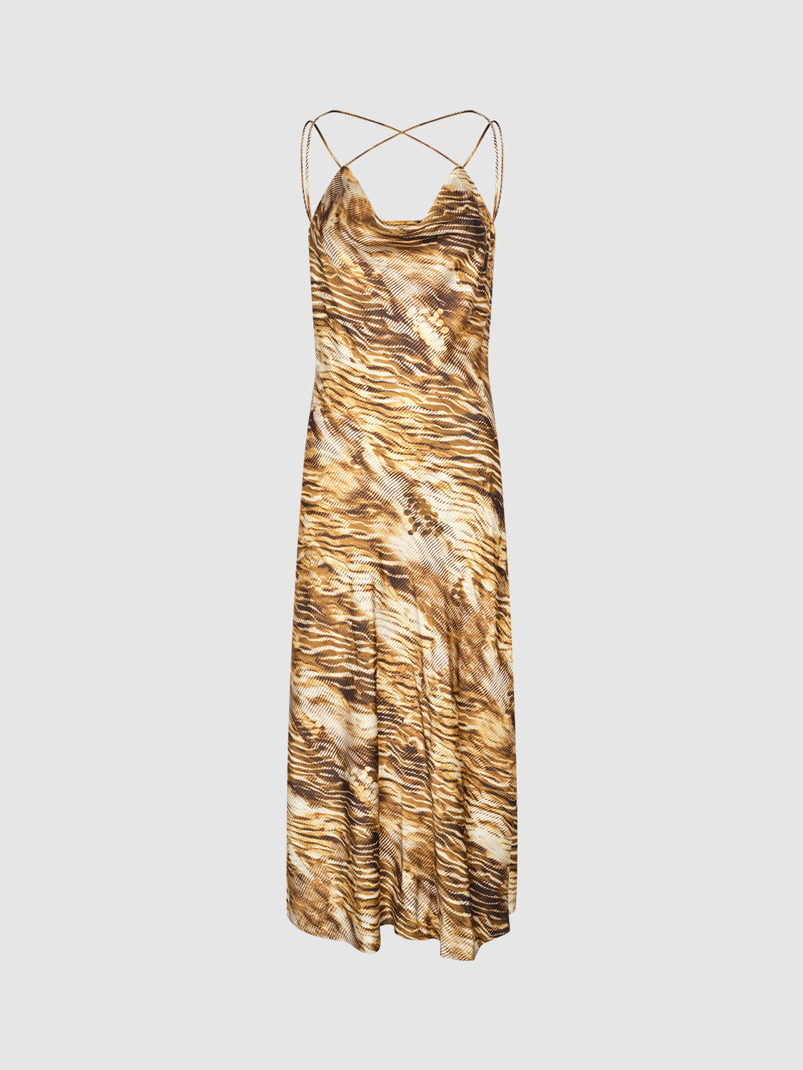 Leopard Printed A Line Cami Dress