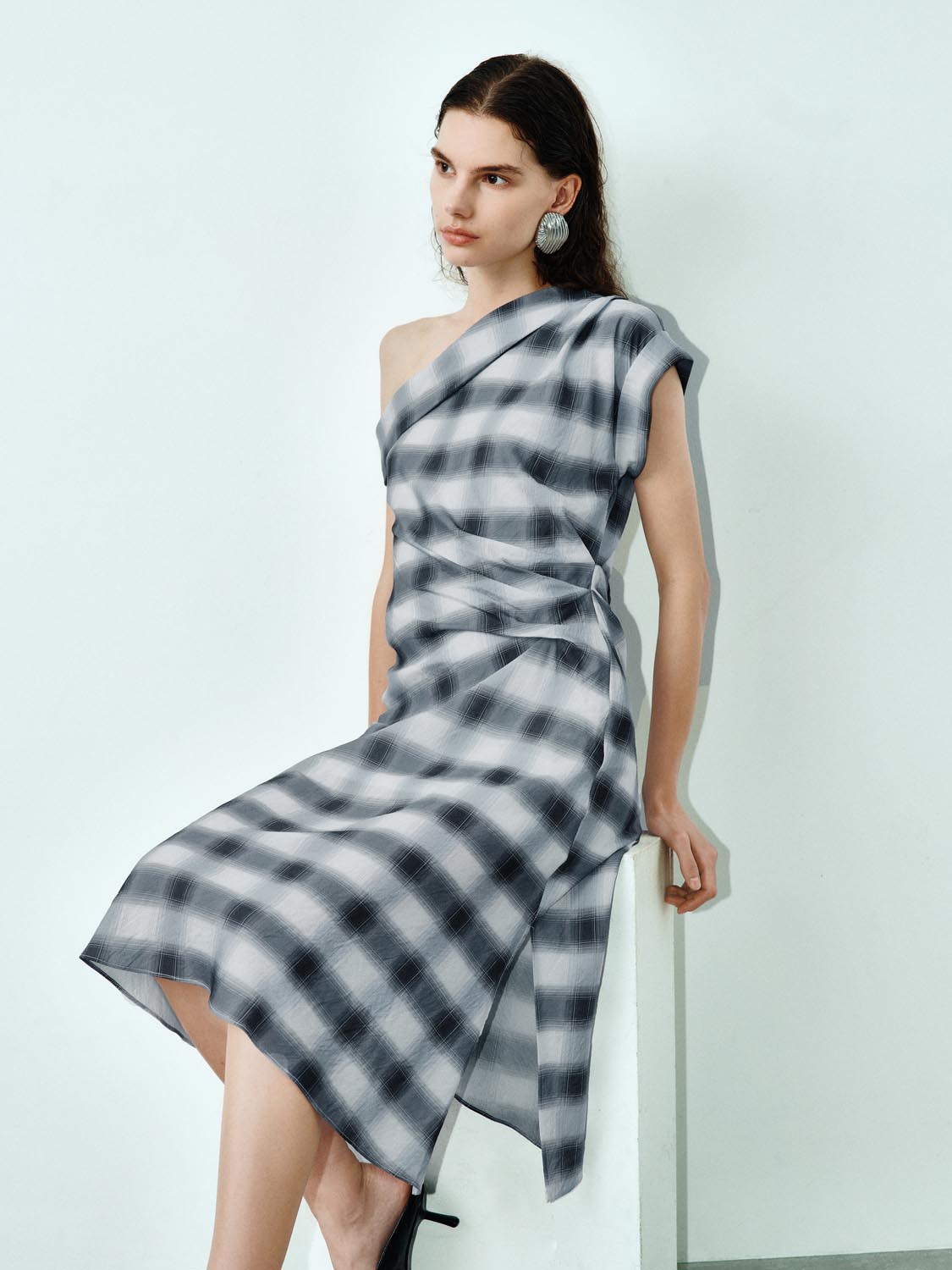 Plaid A-Line Maxi Dresses