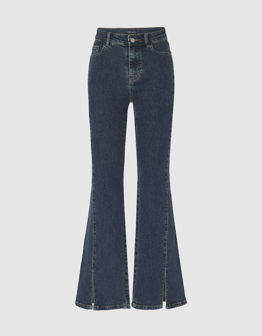 Split Hem Flare Jeans