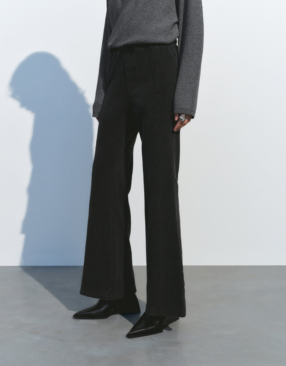 Elastic Waist Flare Jeans