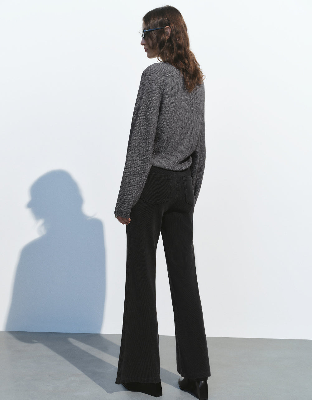 Elastic Waist Flare Jeans