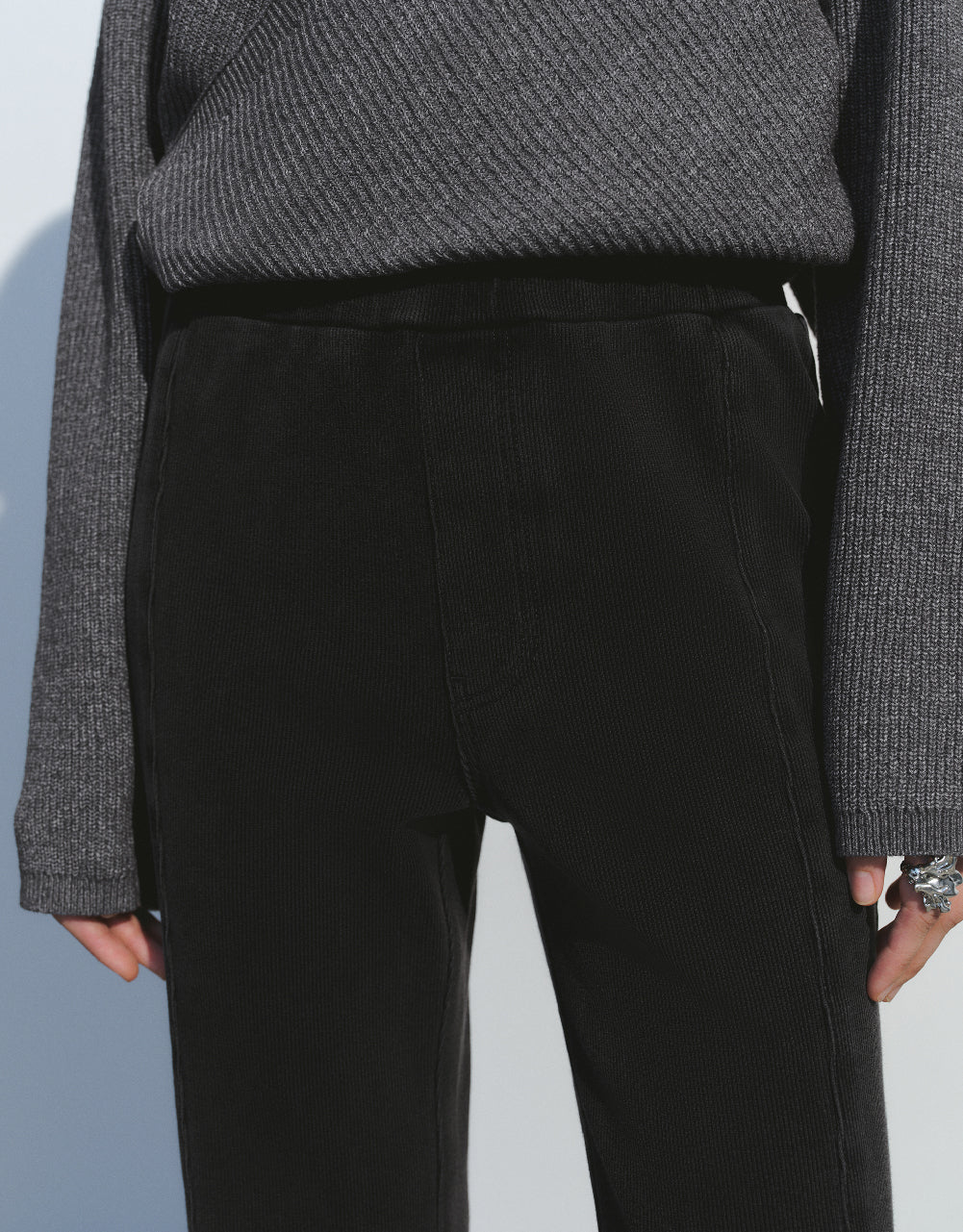 Elastic Waist Flare Jeans