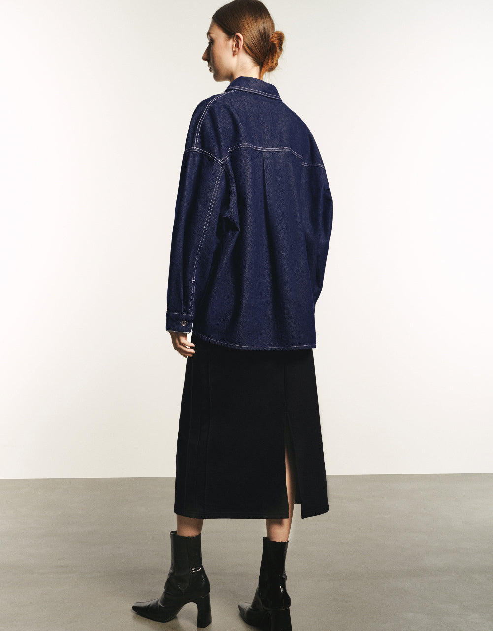 Drop Shoulder Sleeve Denim Shirt