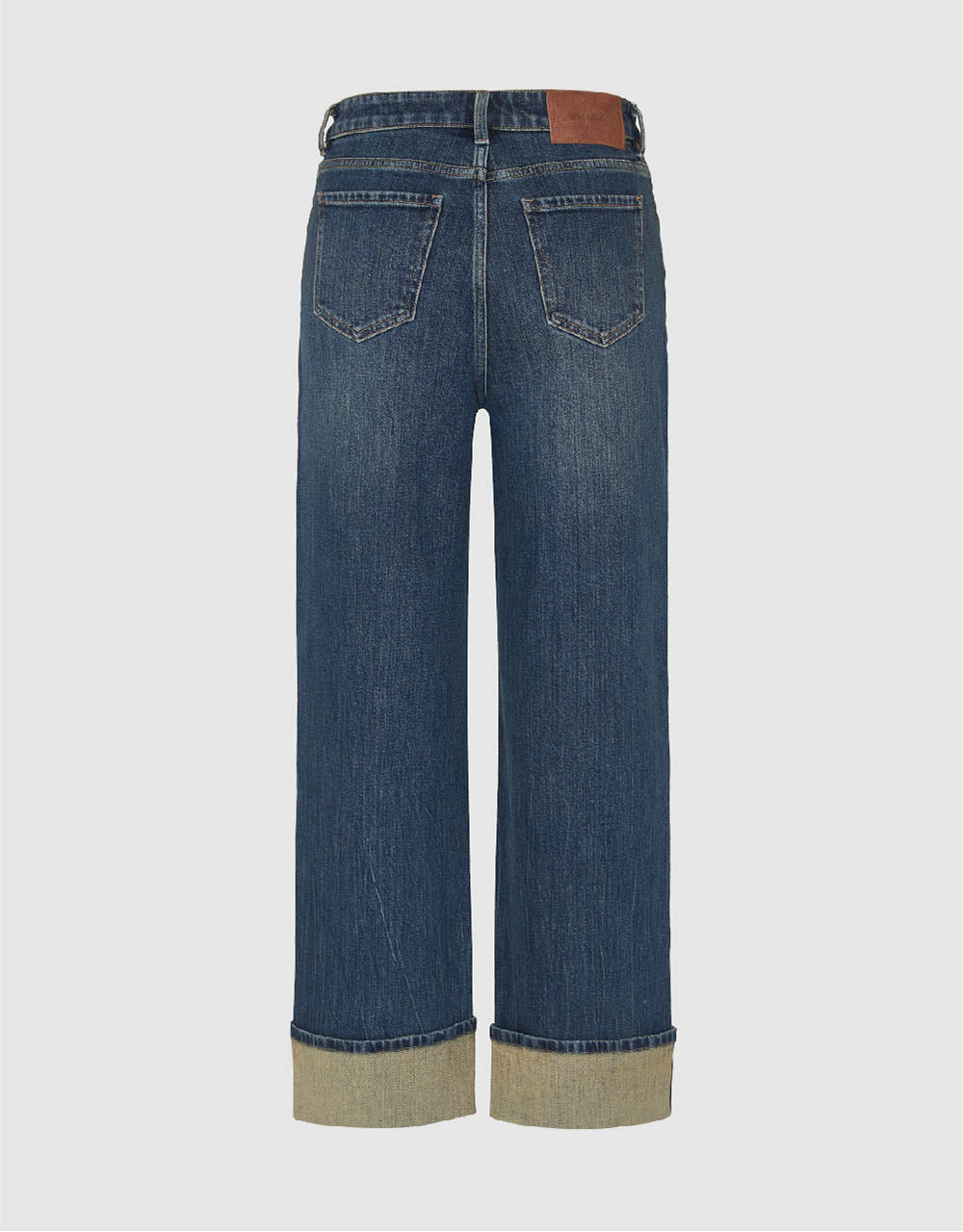 Rolled Up Straight Jeans
