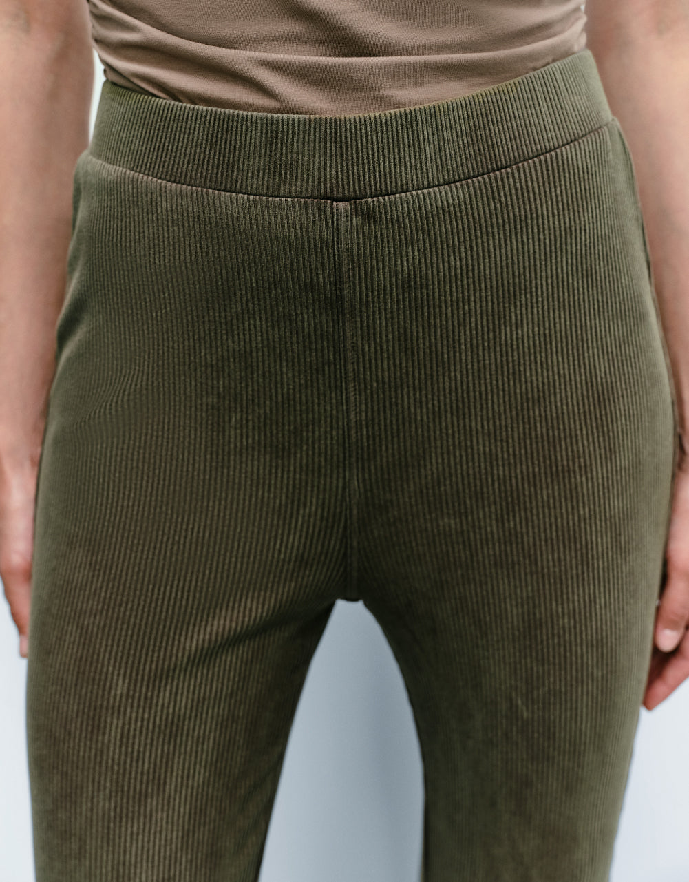 Elastic Waist Flare Jeans