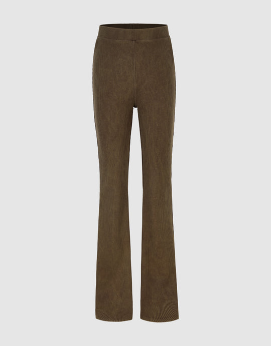 Elastic Waist Flare Jeans