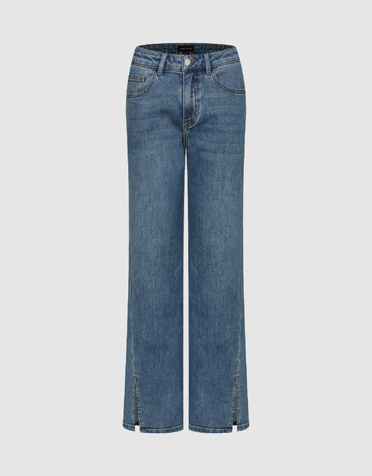 Split Hem Jeans
