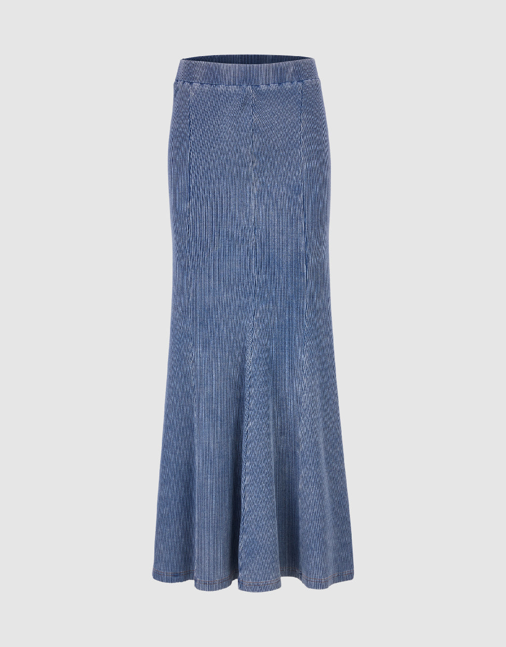 Midi A-Line Denim Skirt
