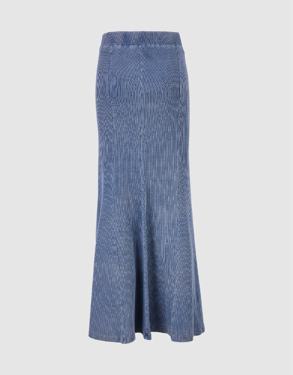 Midi A-Line Denim Skirt