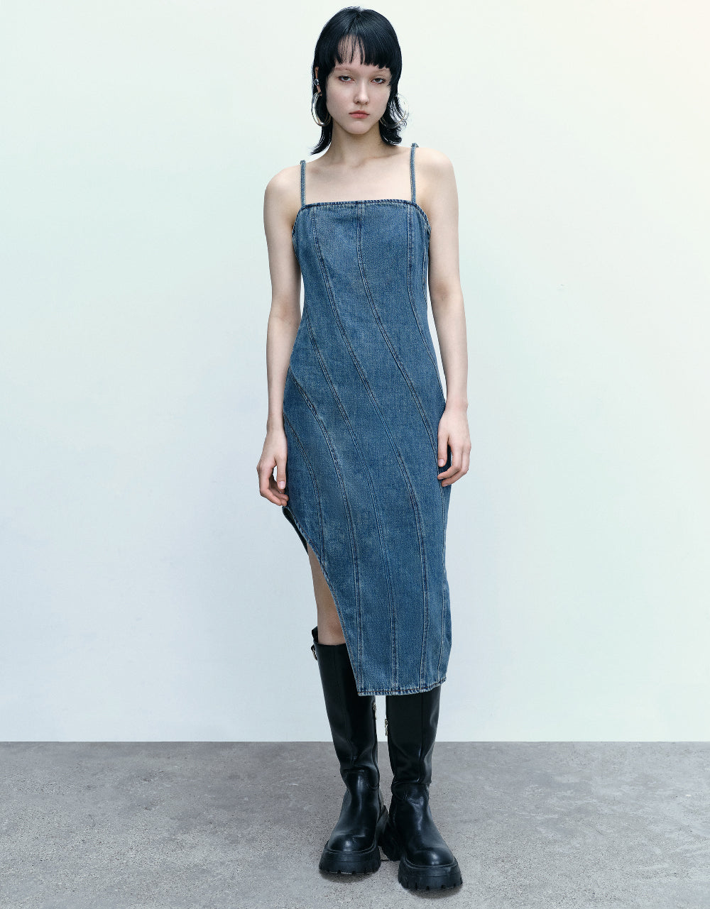 Cami Midi Denim Dress