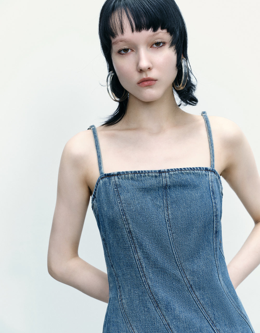 Cami Midi Denim Dress