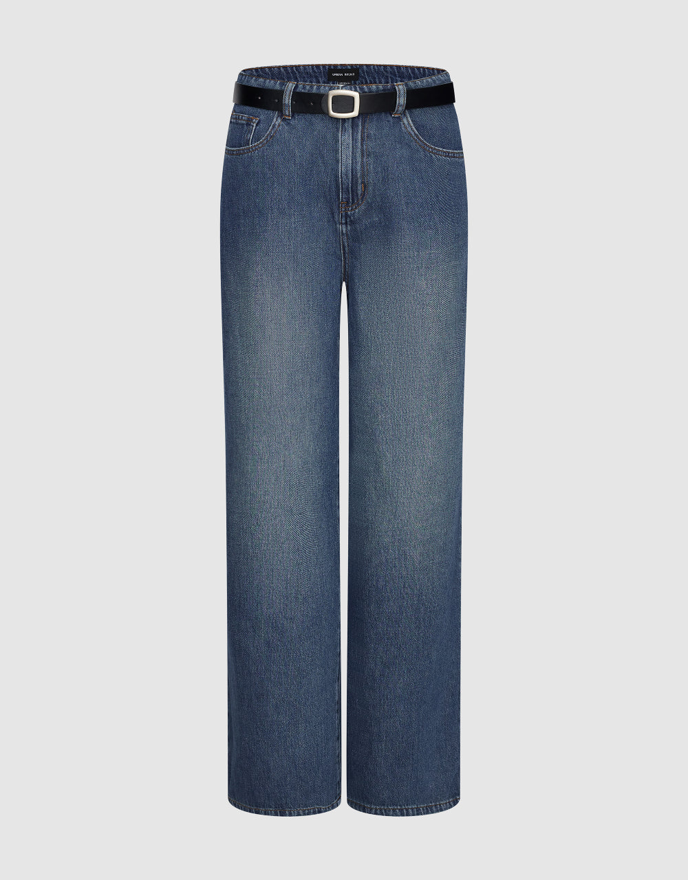 Mid-Waist Jeans With Belt
