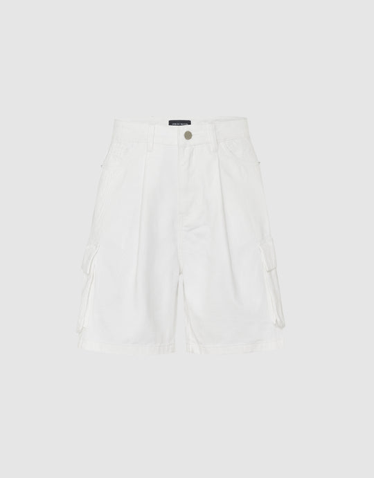 Multi-Pocket Denim Shorts