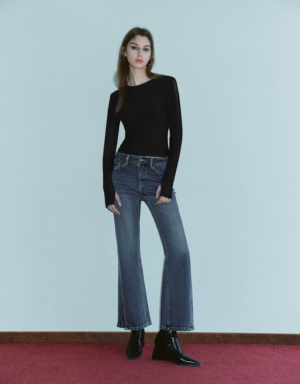 Split Hem Flare Jeans