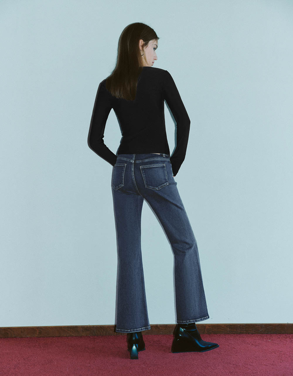 Split Hem Flare Jeans