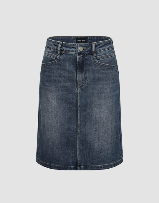 Midi Straight Denim Skirt