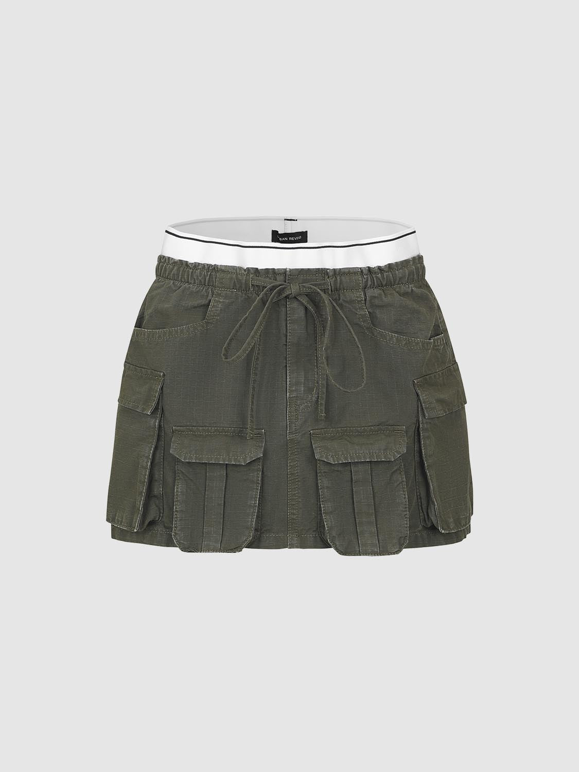 Pleated Denim Mini Skirts