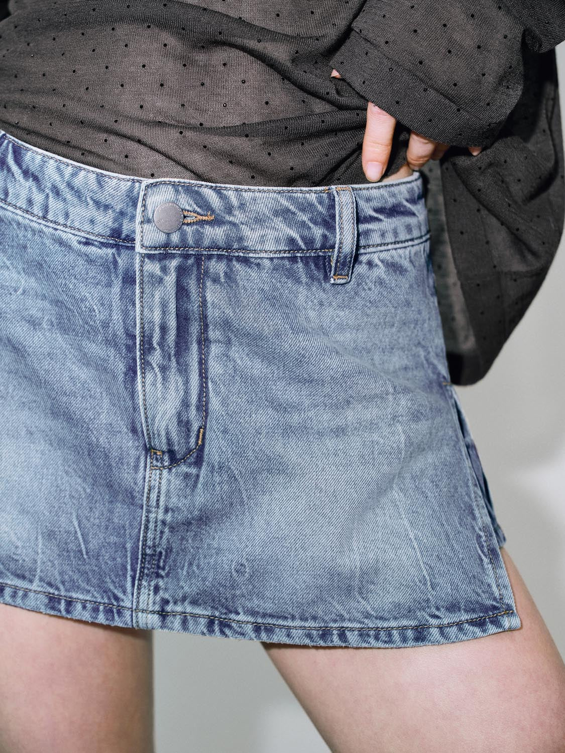 Denim Mini Skirts