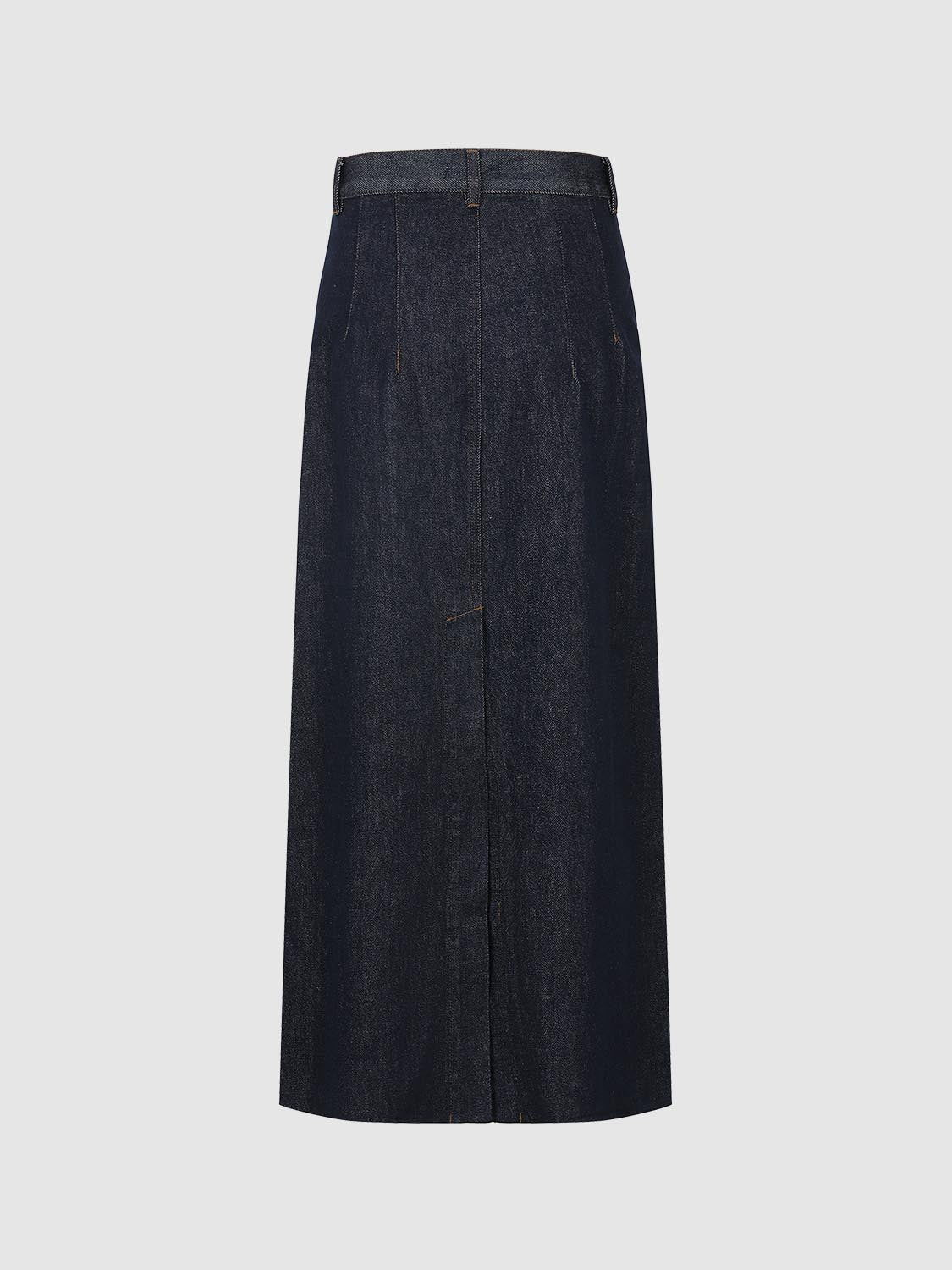 Split Hem Denim Midi Skirts