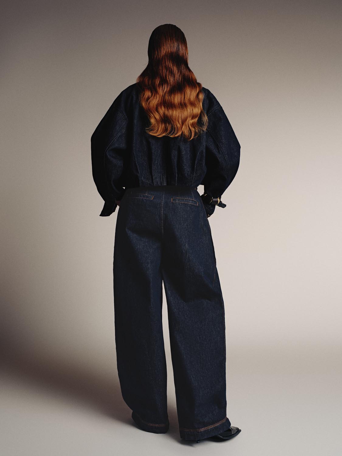 Collared Denim Bomber Jackets