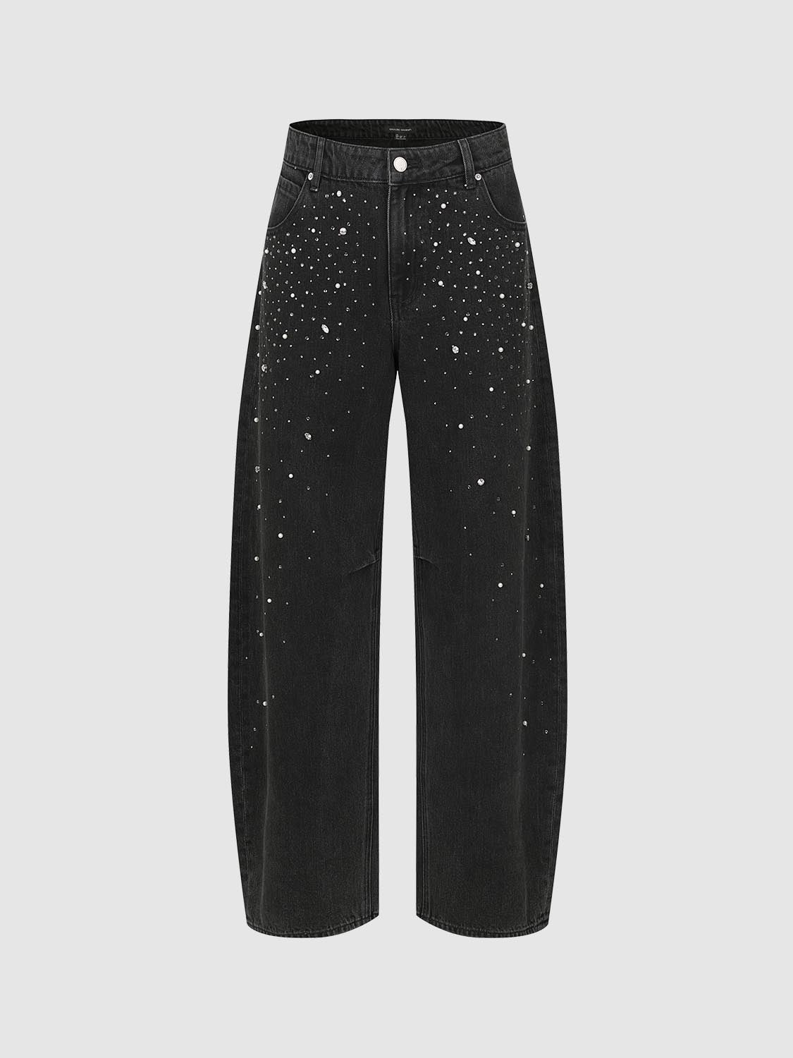 Embellished Barrel Leg Jeans
