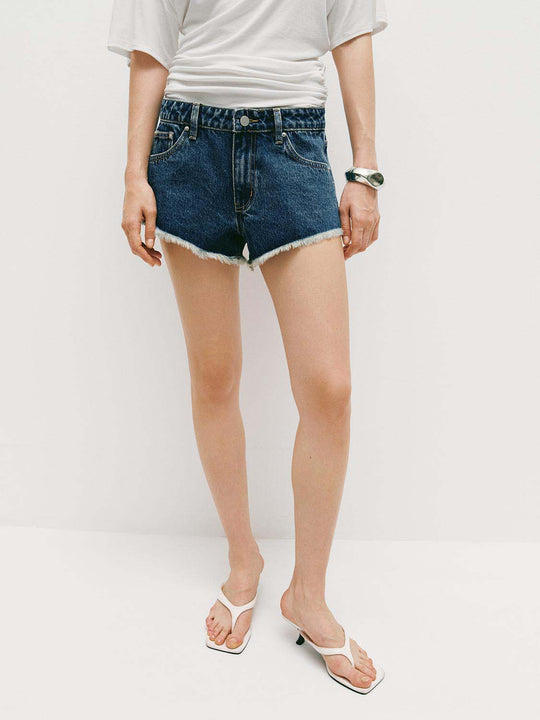 Cotton Denim Shorts