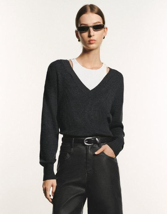 2 In 1 Knitted T-Shirt