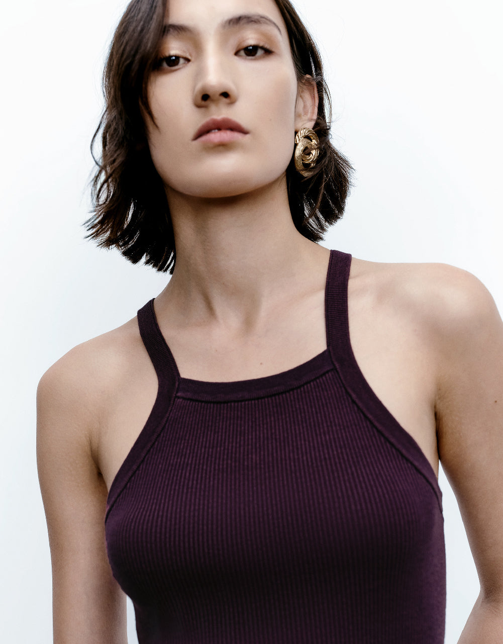 Knitted Halter Neck Tank Top
