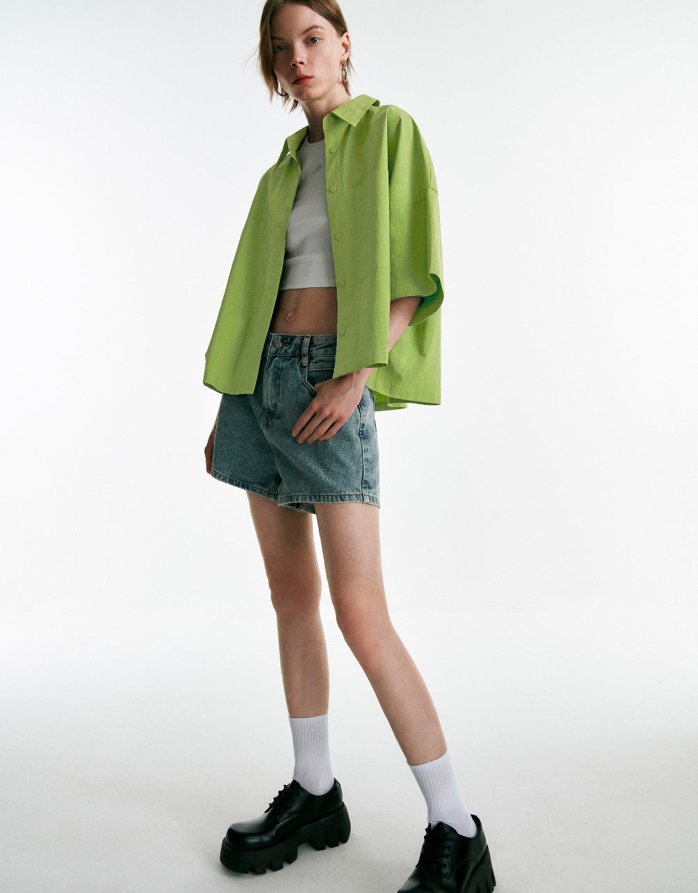 Button Up A-Line Shirt