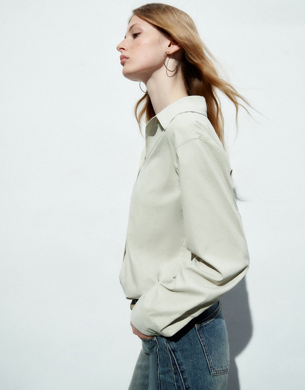 Button Up Straight Shirt