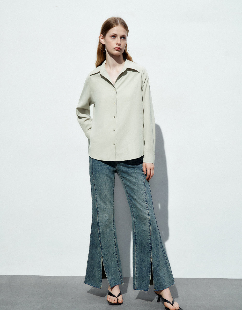 Button Up Straight Shirt