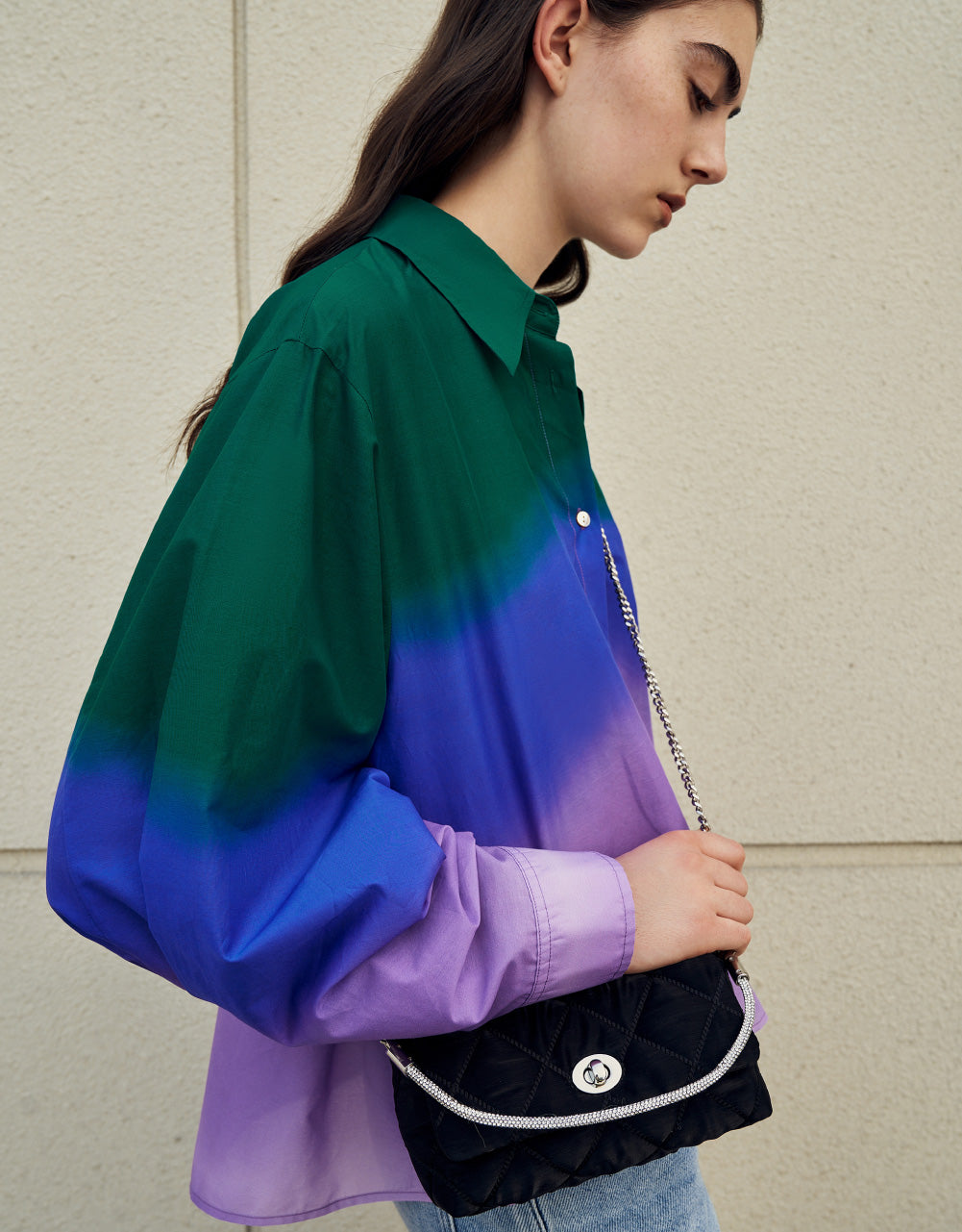 Gradient Color Straight Shirt