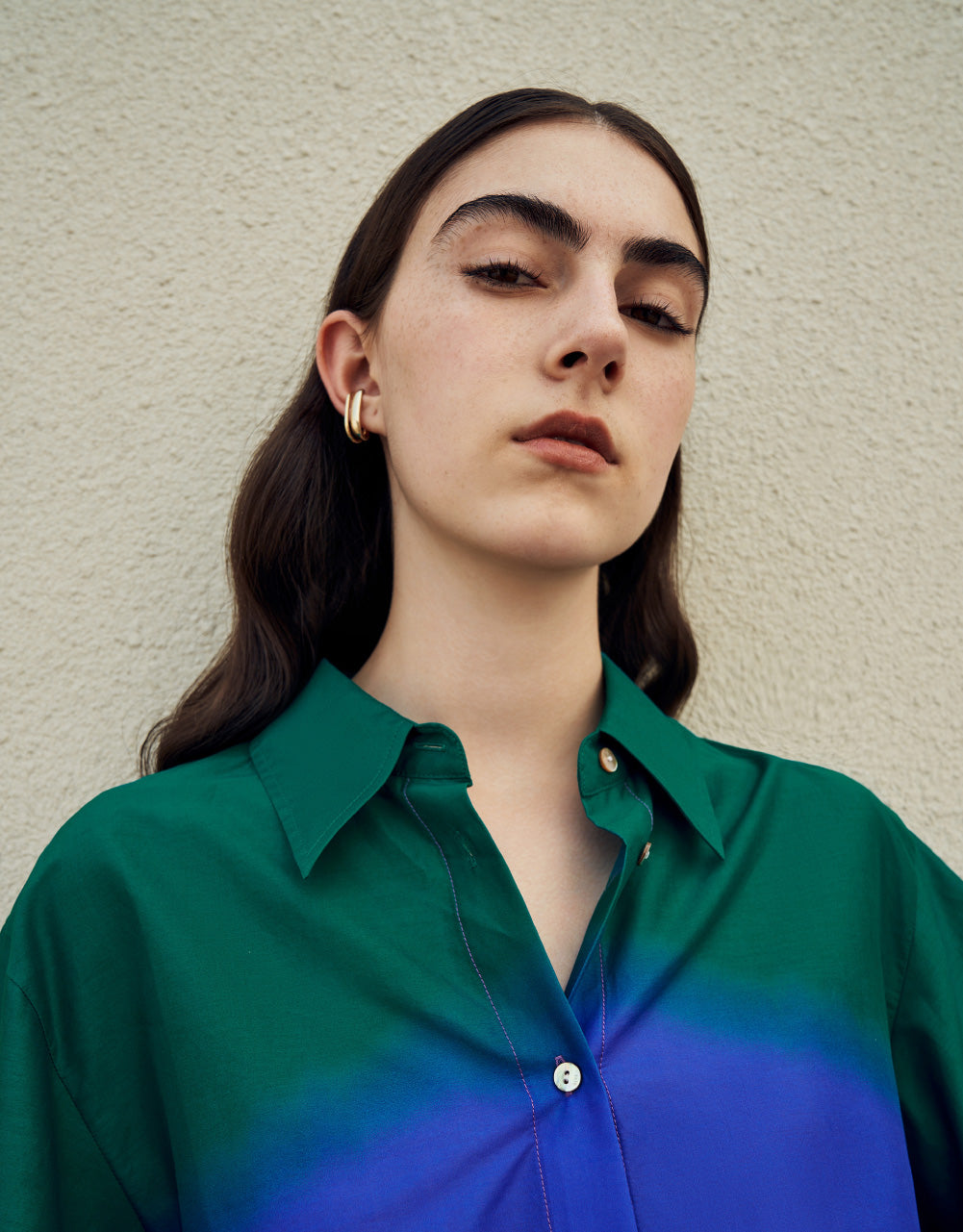 Gradient Color Straight Shirt