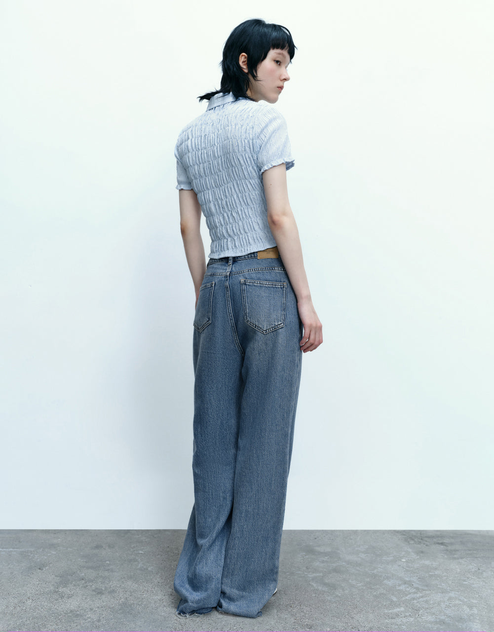 Shirred Skinny Shirt
