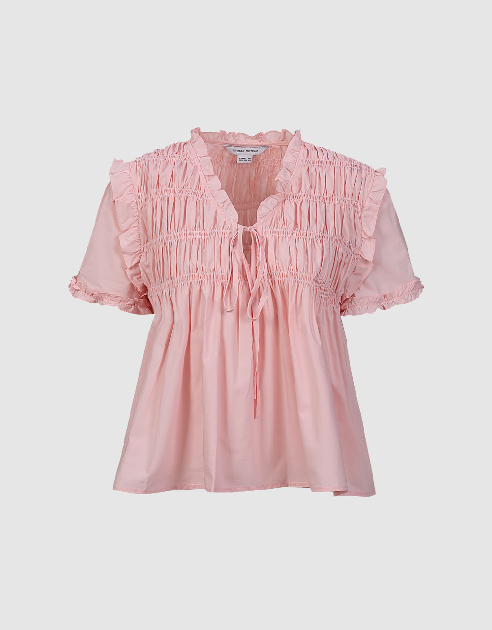 Shirred Puff Sleeve Overhead Shirt