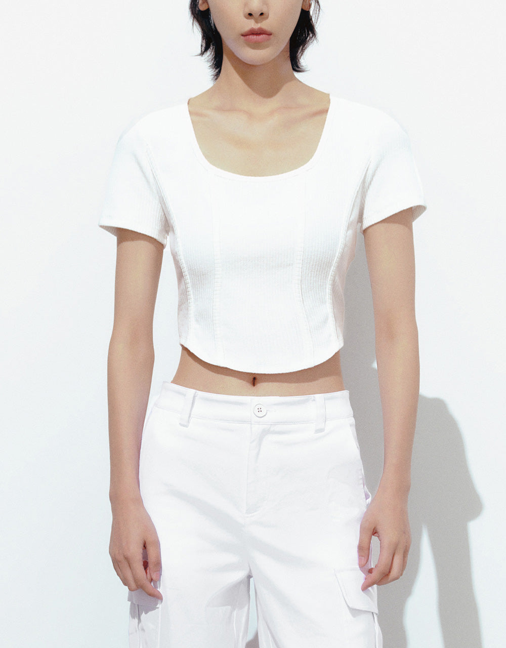 U Neck Skinny T-Shirt