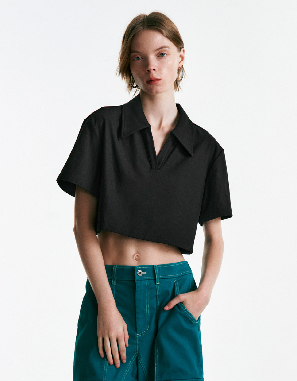 V-Neck Straight T-Shirt