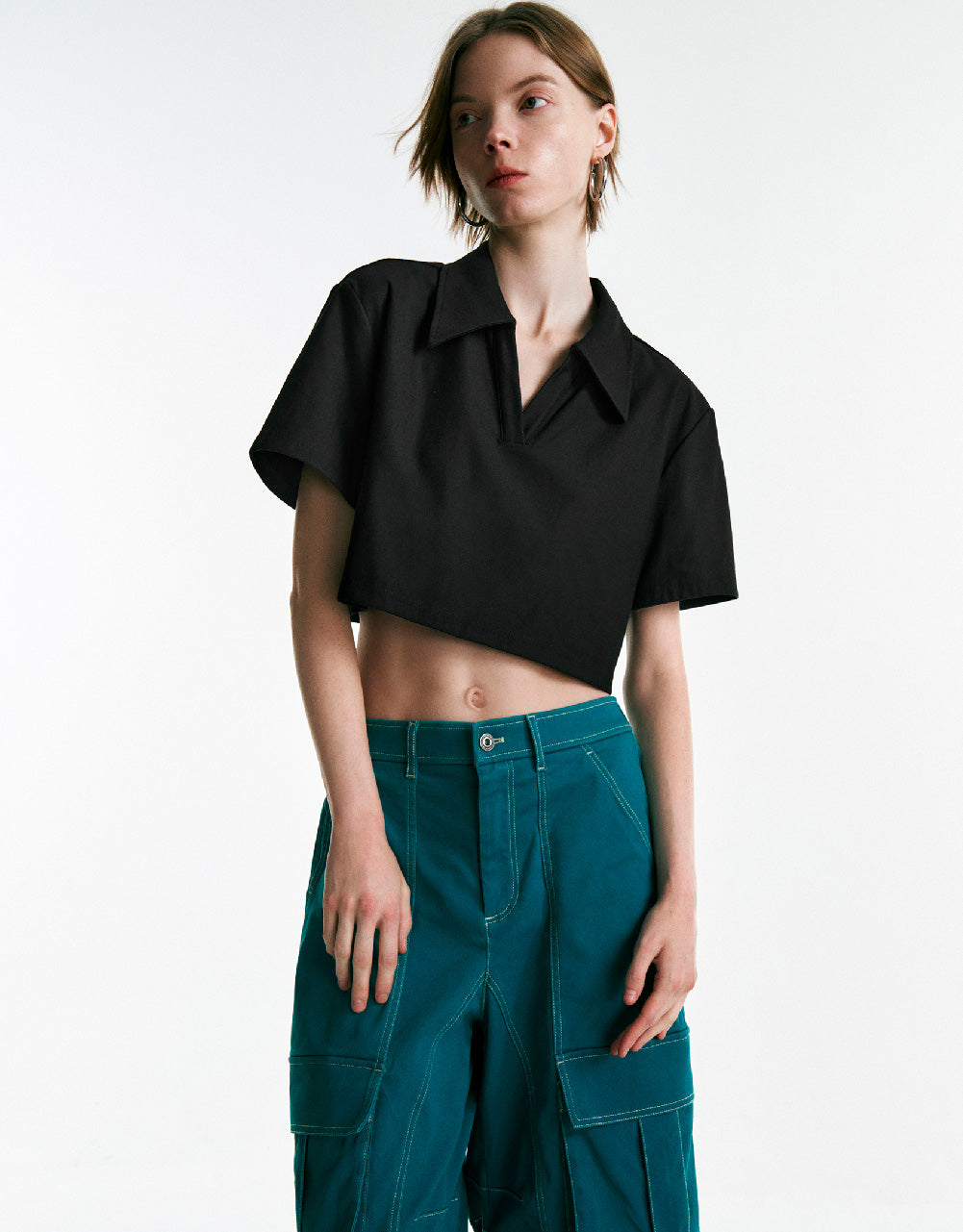 V-Neck Straight T-Shirt