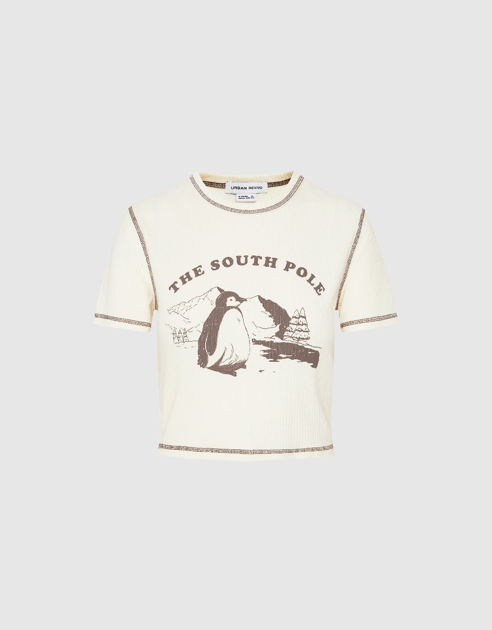 Crew Neck Skinny Graphic T-Shirt