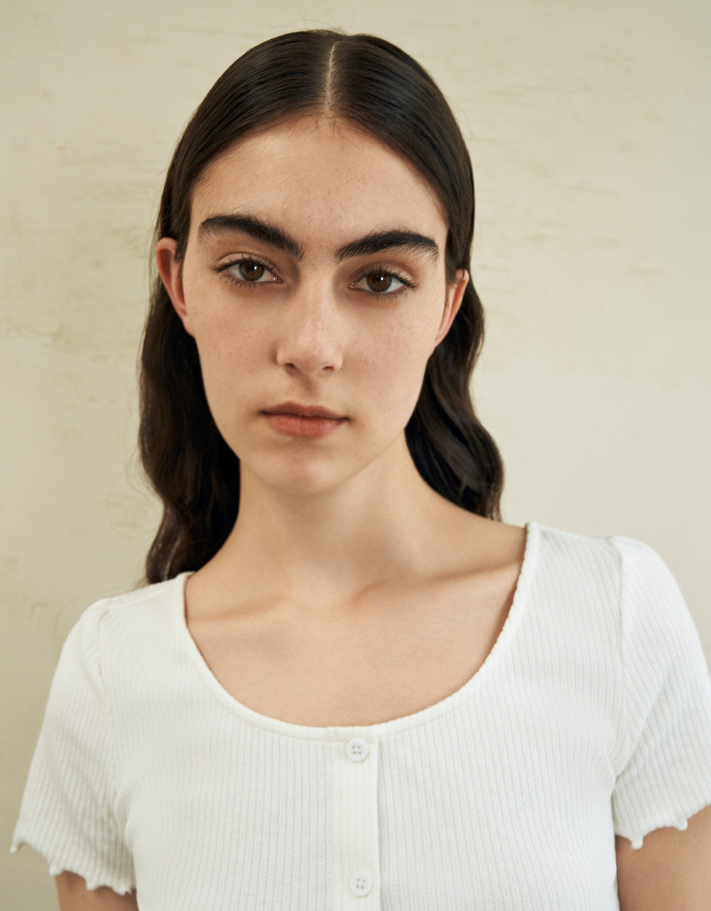 U Neck Skinny Knitted T-Shirt