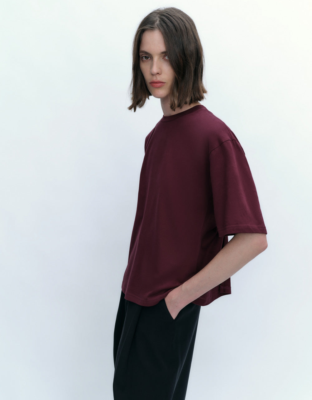Twist Back Crew Neck T-Shirt